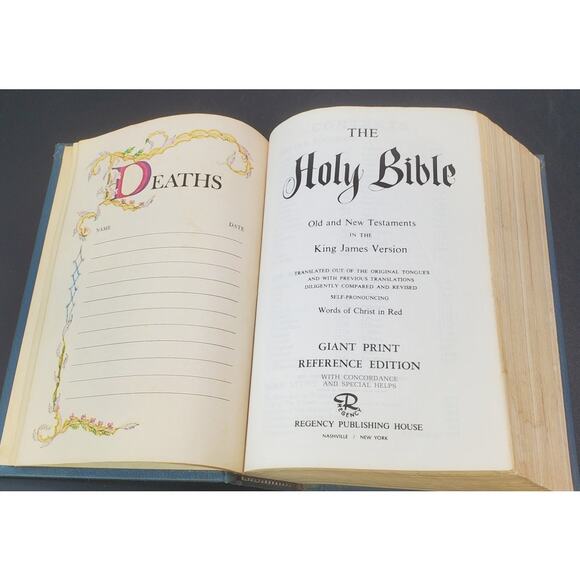 Nelson Regency Holy Bible King James Version GIANT PRINT Red Letter 1976 - Picture 10 of 11